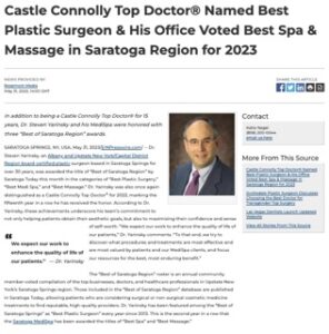Dr. Steven Yarinsky Wins Top Doctor and Best of Saratoga Springs 